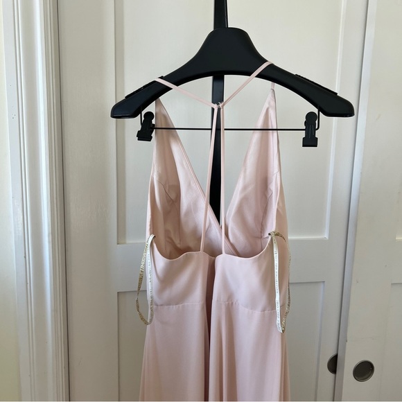 Jenny Yoo Bryce Surplice Bridesmaid Dress in Soft Blush - Picture 7 of 8